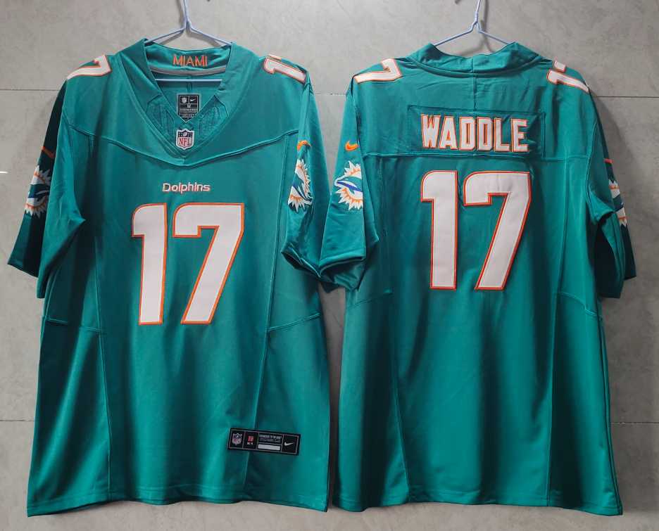 Men%27s Miami Dolphins #17 Jaylen Waddle Green 2023 FUSE Vapor Limited Throwback Stitched Jersey->miami dolphins->NFL Jersey